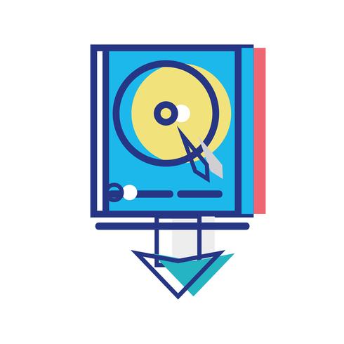 data hdd system server technology vector