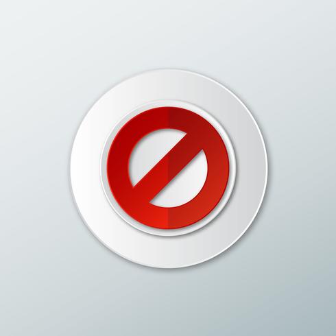 Icon prohibiting signs  vector