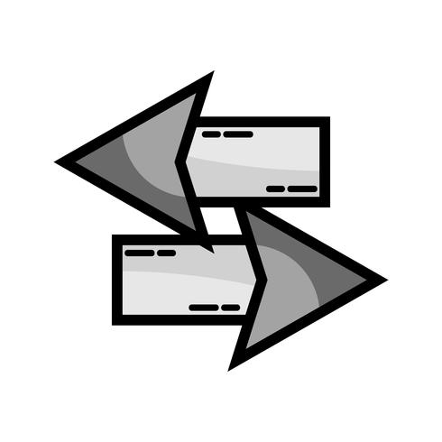 grayscale arrows loading in process icon vector