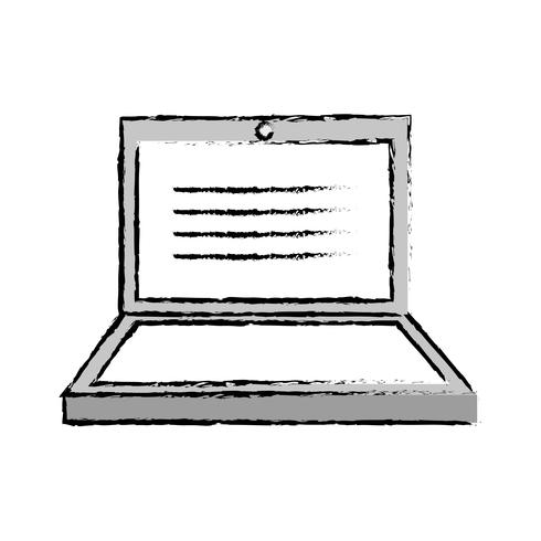 laptop electronic technology with screen design vector