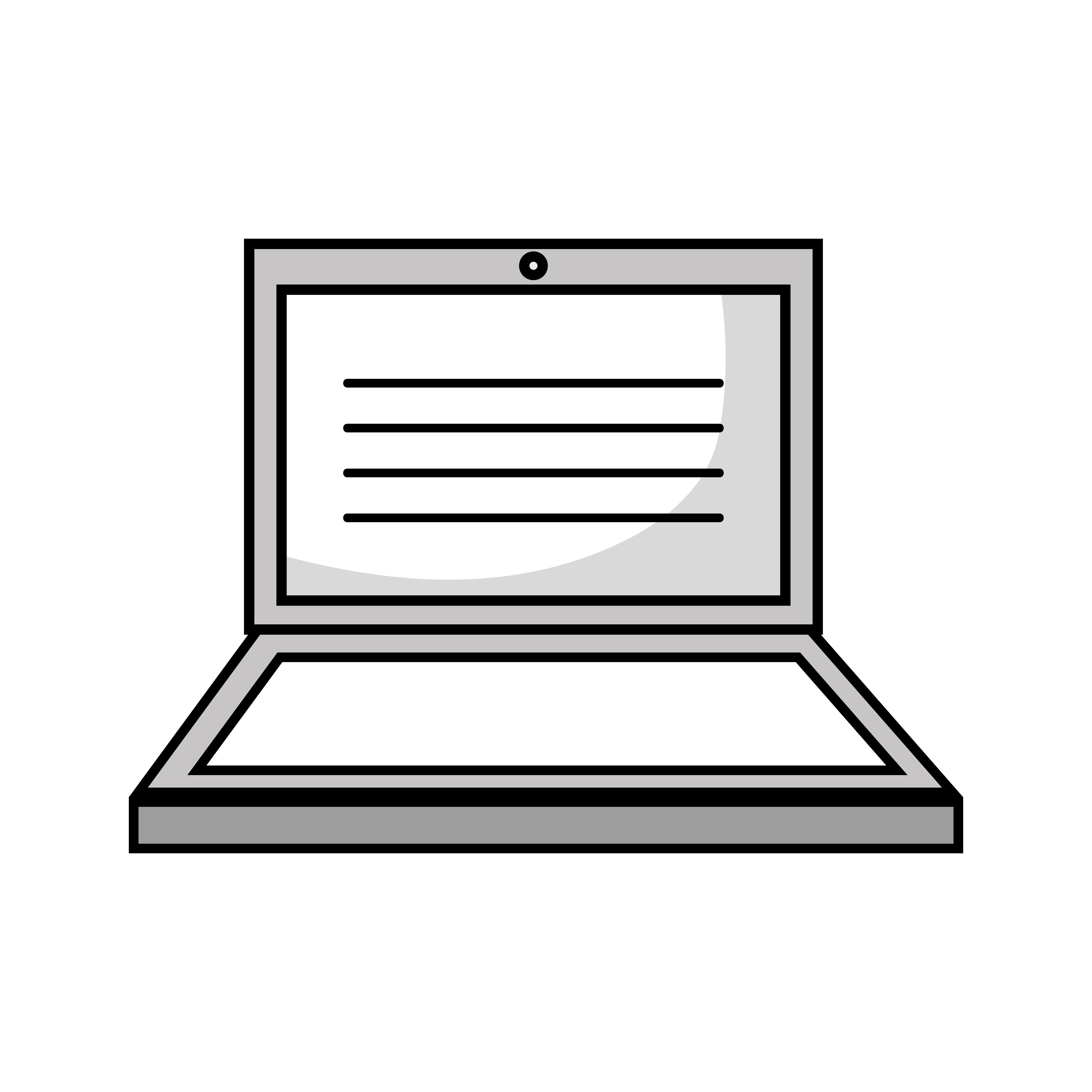 grayscale laptop electronic technology with screen design 659026 Vector