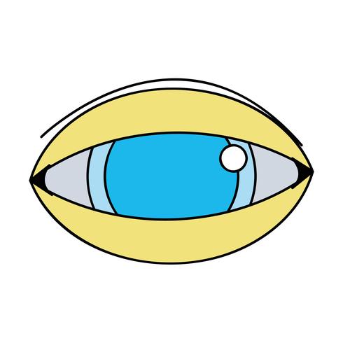human eye to optical vision icon vector