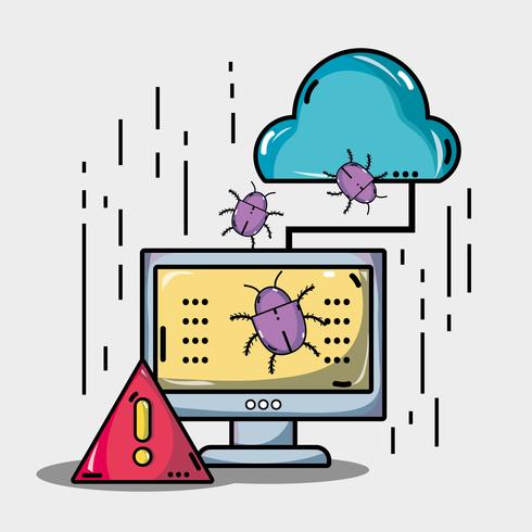 computer with virus in the system information vector