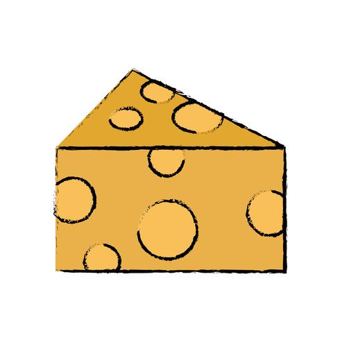 Doodle delicioso y queso fresco alimentacion alimenticia vector