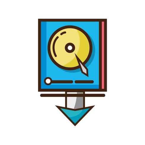 data hdd system server technology vector