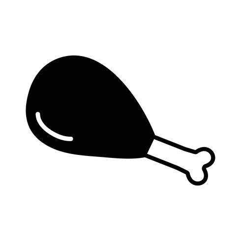 contour chicken thigh roast resh food vector