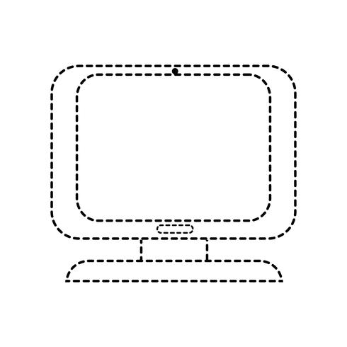 dotted shape computer digital screen equipment technology vector