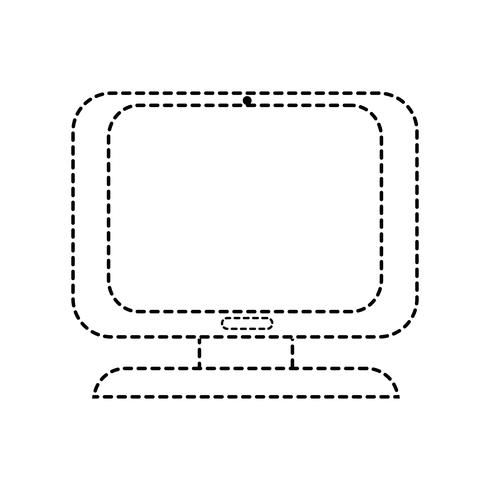 dotted shape computer digital screen equipment technology vector