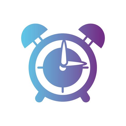 line round clock alarm object design vector