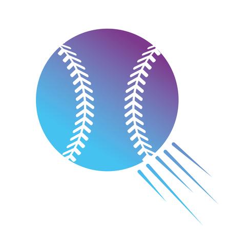 contour ball to play baseball sport vector