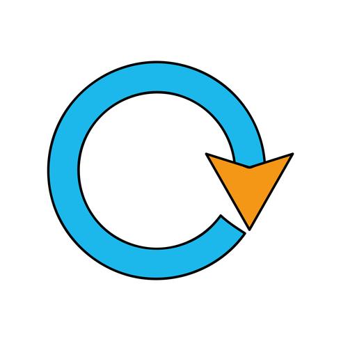 color arrow circle sign loading progress vector