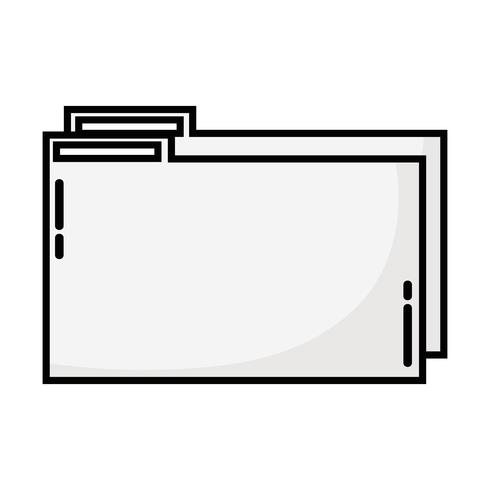 line folder file to save documents information to archive vector