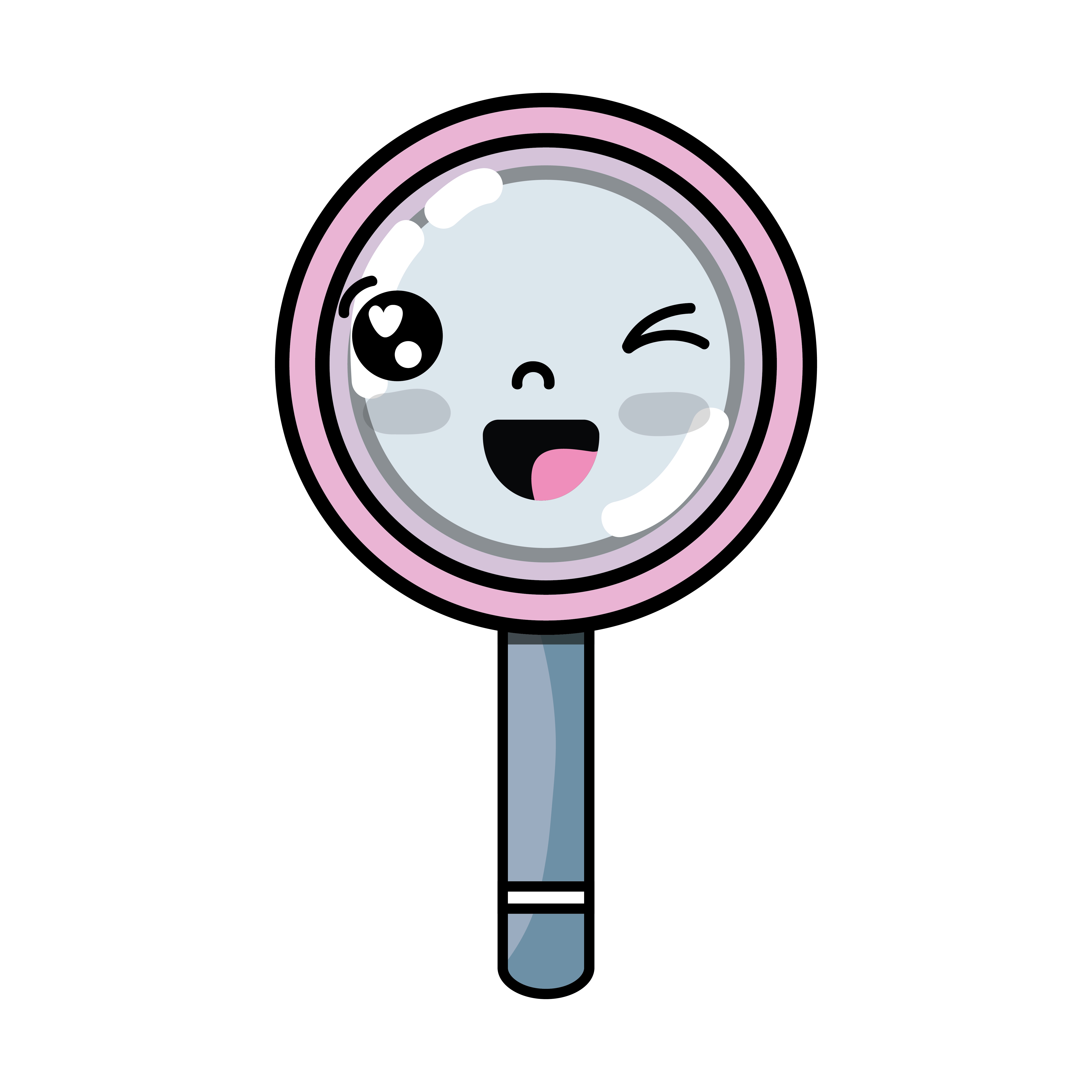kawaii cute funny magnifying glass 659319 Vector Art at Vecteezy