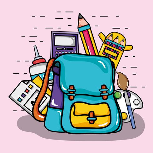 school utensil design to study and learn vector