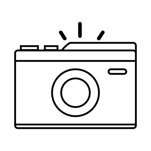 line digital camera to take a picture art vector