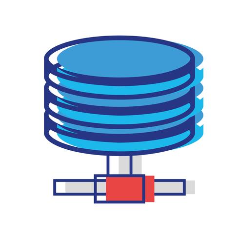 tecnología de disco duro de almacenamiento de datos vector