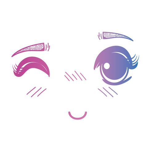 Premium Vector  Anime girl face