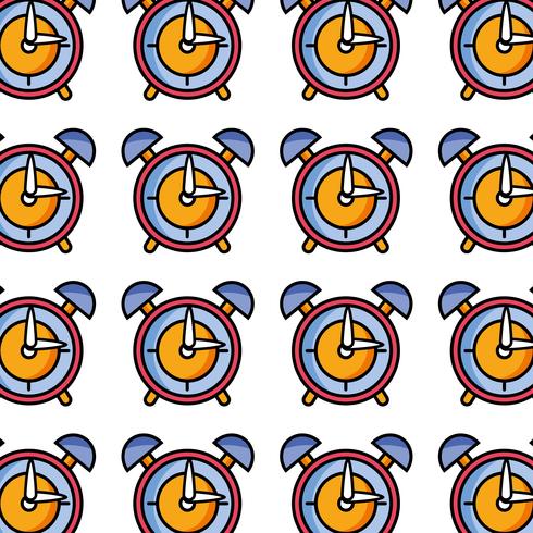 round clock alarm object design vector