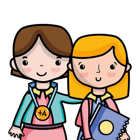 teacher with student to class education lesson vector