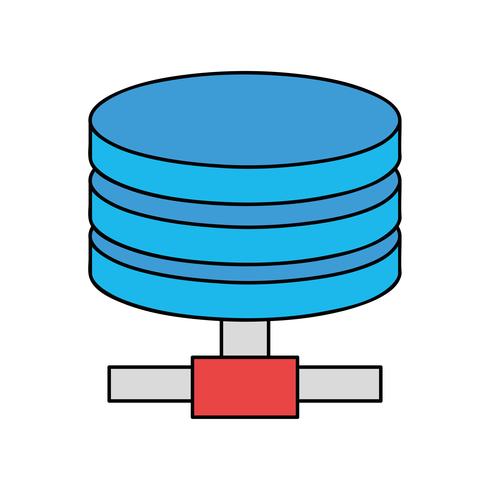 tecnología de disco duro de almacenamiento de datos vector