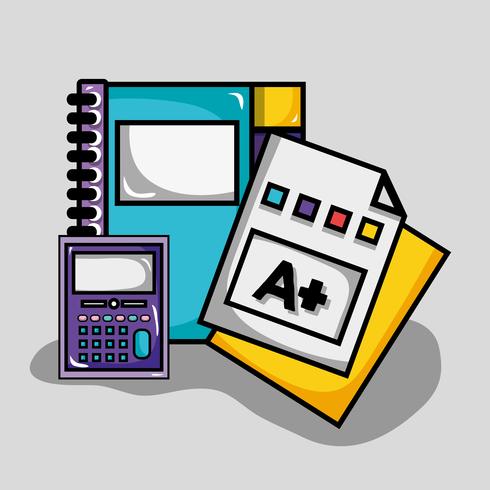 school utensil design to study and learn vector