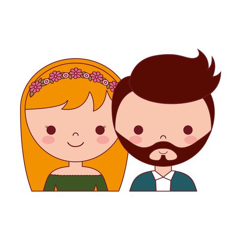wedding couple icon vector