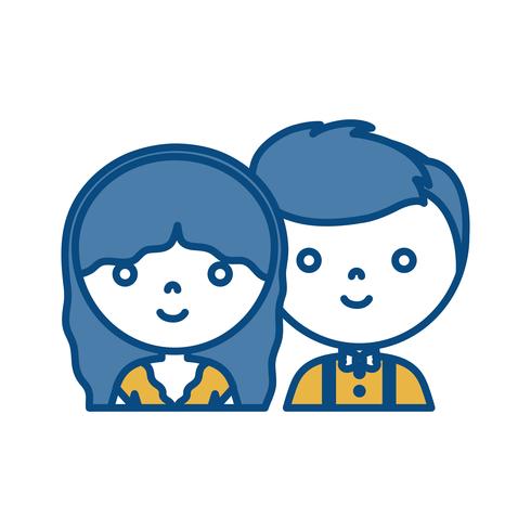 couple of man and woman icon vector