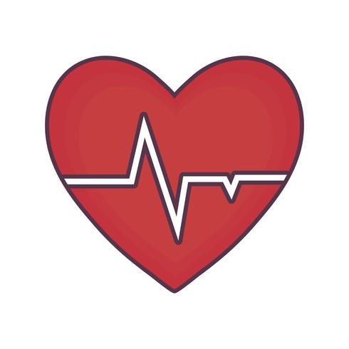 icono cardio del corazón vector