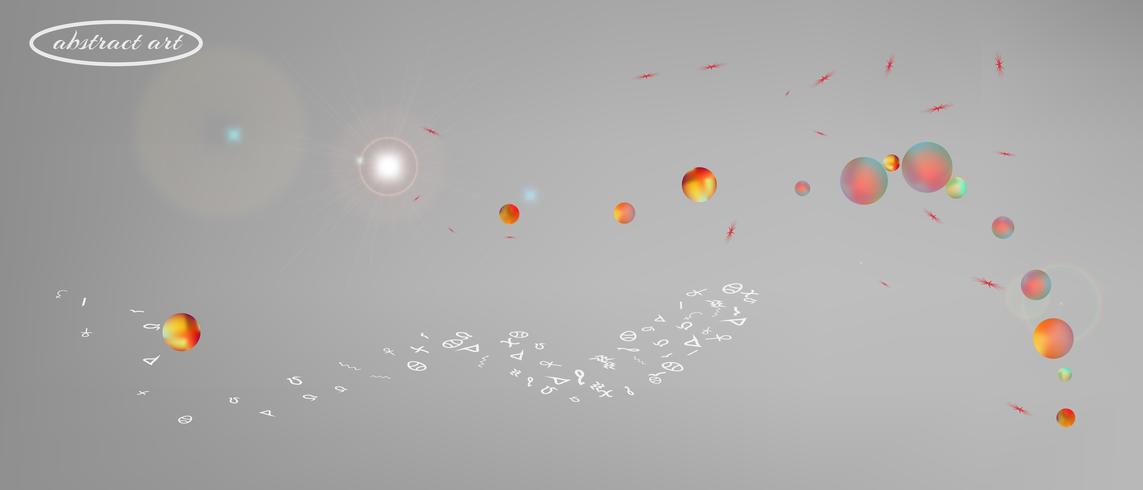 Creative abstract ultra wide space background  vector
