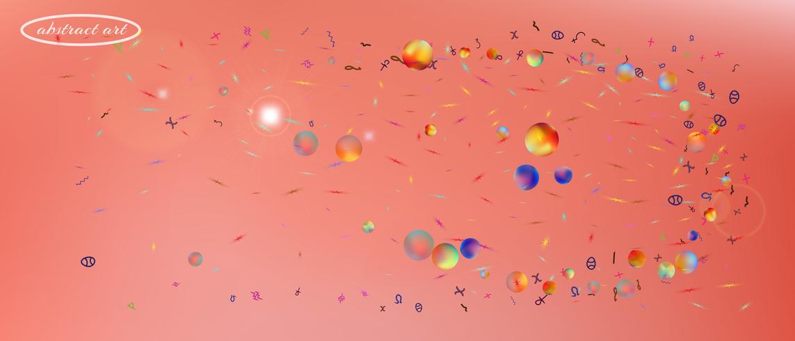 Creative abstract ultra wide space background  vector