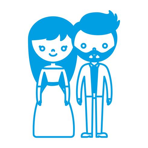 icono de pareja de boda vector