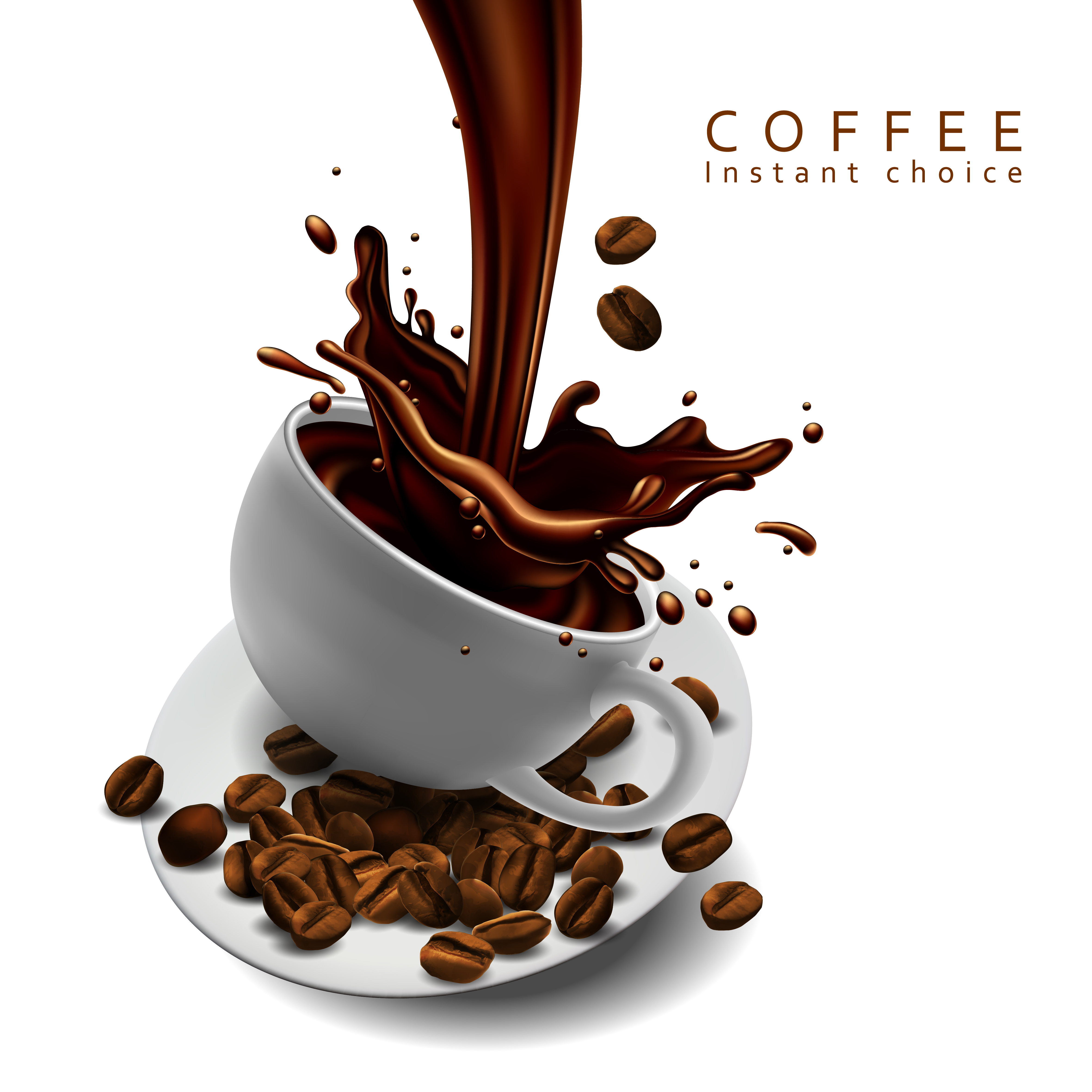 Coffee advertising design with cup of coffee Download Free Vector Art, Stock Graphics & Images