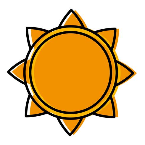 imagen del icono del sol vector