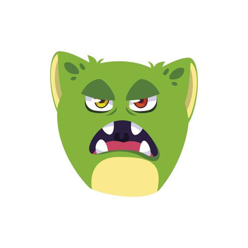 funny monster comic character avatar vector