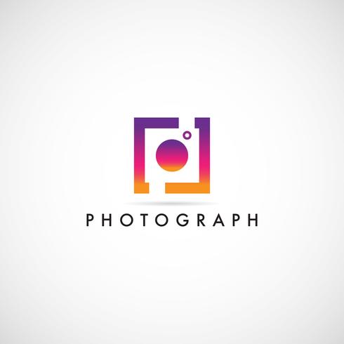 Logo de fotografía colorida vector