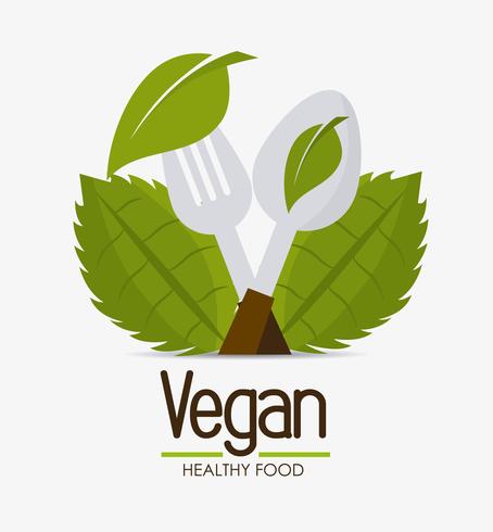 Diseño de comida vegana. vector