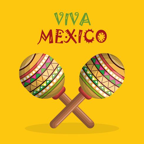 mexican instrument poster vector