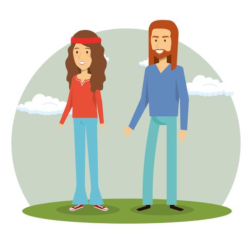 pareja hippies personajes de estilo de vida 660162 Vector en Vecteezy pareja hippies personajes de estilo de vida 660162 Vector en Vecteezy