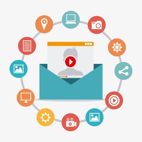 E-mail marketing vector