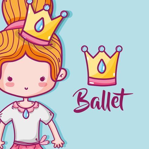 chica practica ballet a preformador elegante vector