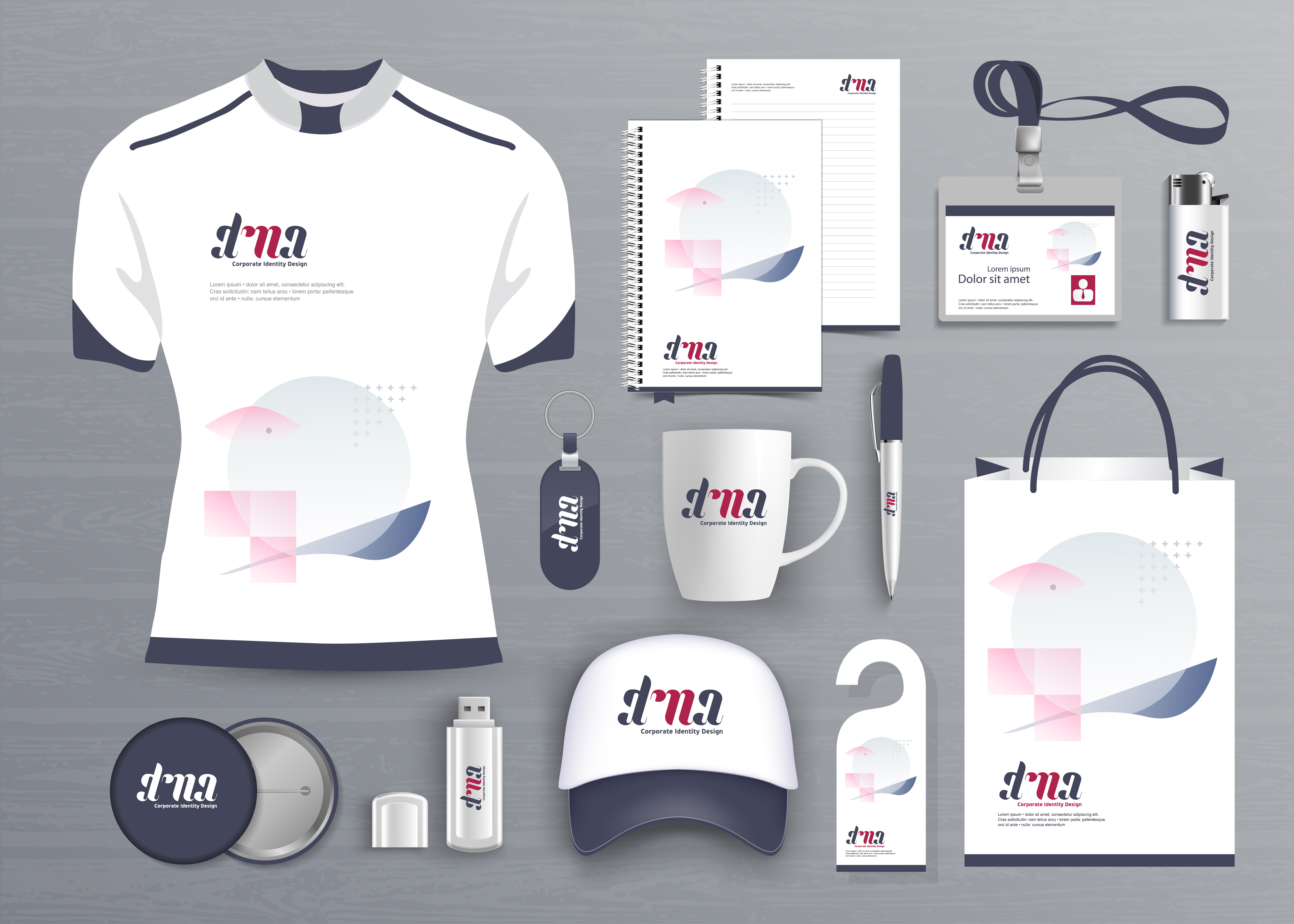 Gift Items Business Corporate Ideny Vector Abstract Color Promotional Souvenirs Design With Origami Elements For Diagonal Lines Link Digital Technology Company Stationery Set 660210 Art At Vecy Gift Items Business Corporate Ideny