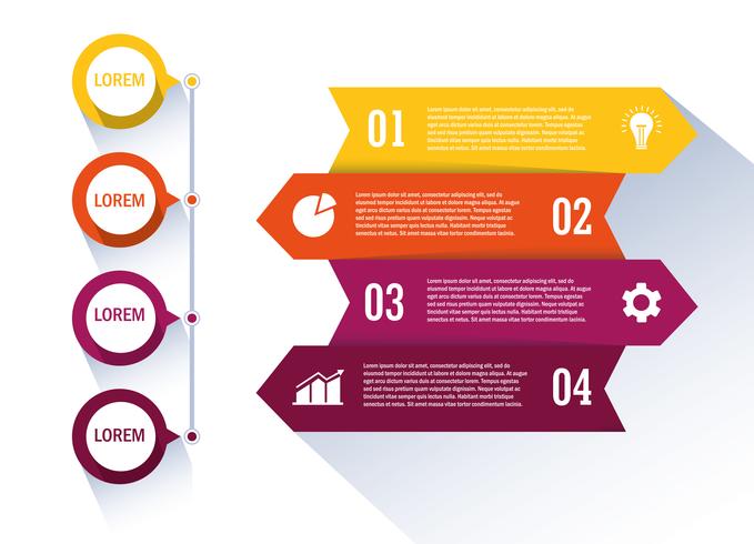 Flujo de trabajo aislado y diseño infográfico. vector