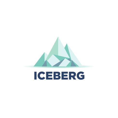 Logotipo fresco del iceberg vector