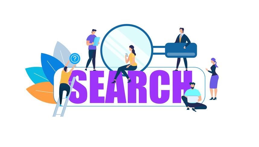 Characters Around Word Search vector
