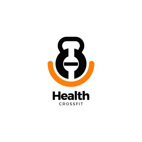 Kettle bell Sport Logo vector