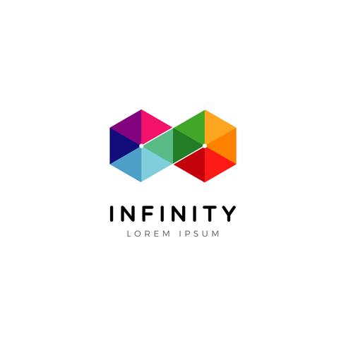 Geometric Infinity Logo Symbol Icon vector