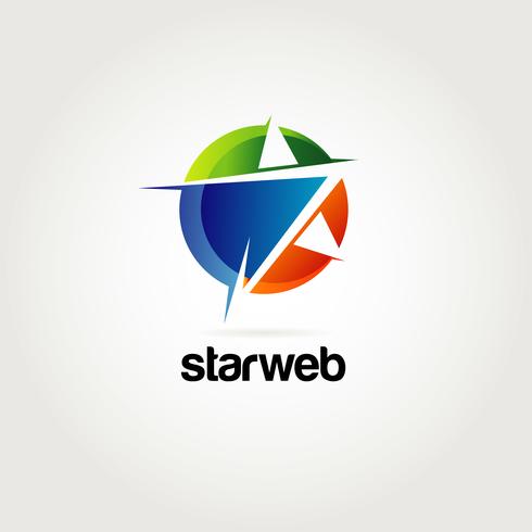 Logo de estrella colorida vector