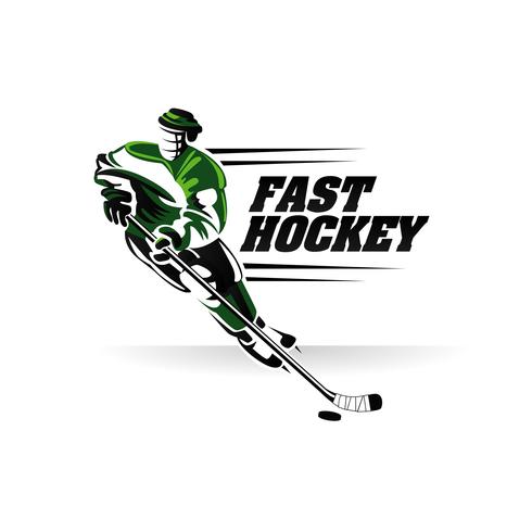 Logotipo de hockey rápido vector