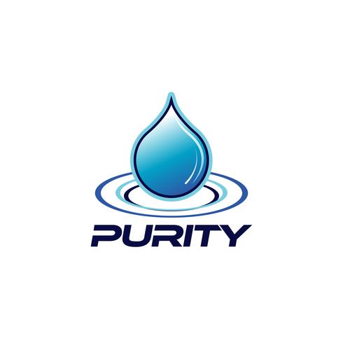 Logotipo de caída de pureza vector