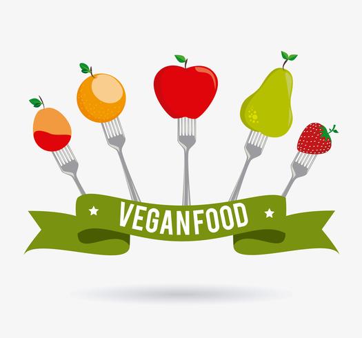 Vegan food design. vector